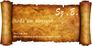 Szépe Botond névjegykártya