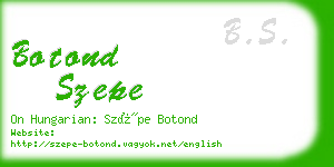 botond szepe business card